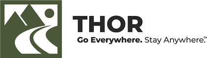 Maple Leaf logo with the word 'THOR' and the slogan 'Go Everywhere. Stay Anywhere.'