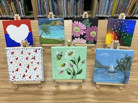 tiny art show at the olive free library