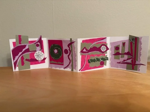Accordion book workshop at the Olive Free Library