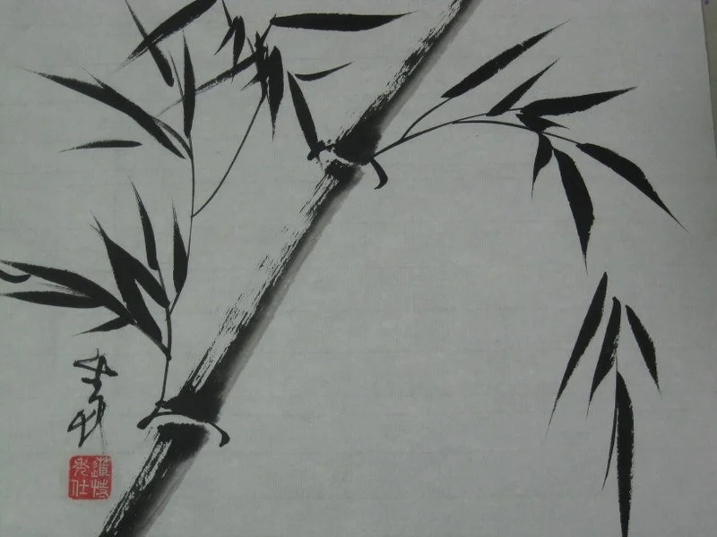 Chinese Brush painting at the Olive Free Library