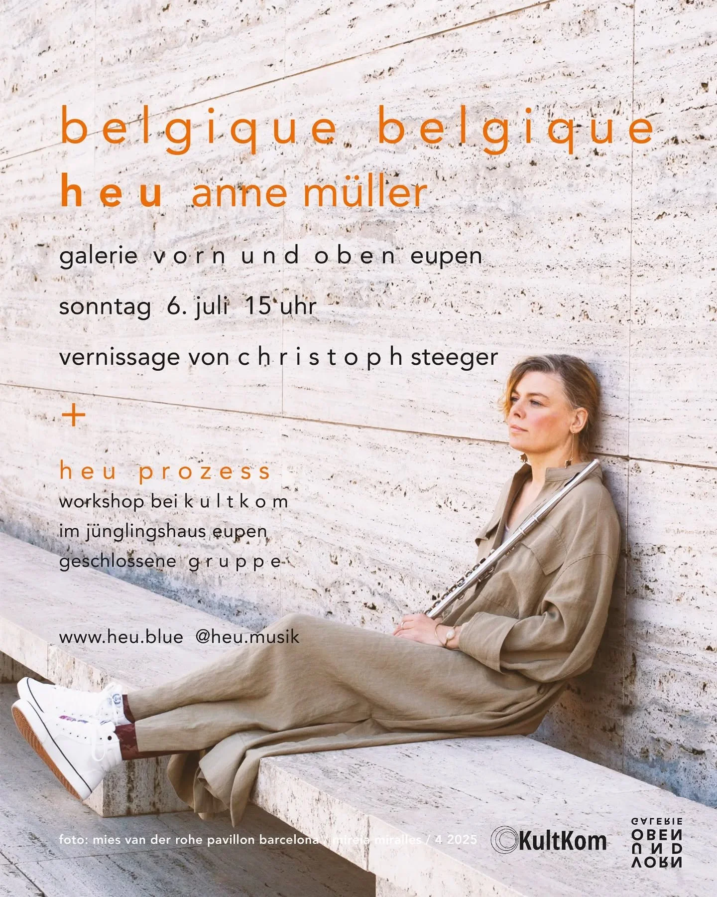 Belgique, Belgique! 🍓
Am 6. Juli spiele ich in Belgien in der “Galerie vorn und oben” in Eupen, einer wunderschönen Fabrikanlage. Mit im Gepäck habe ich auch eine neue Videoinstallation.
Wer in der Nähe ist…? :-)