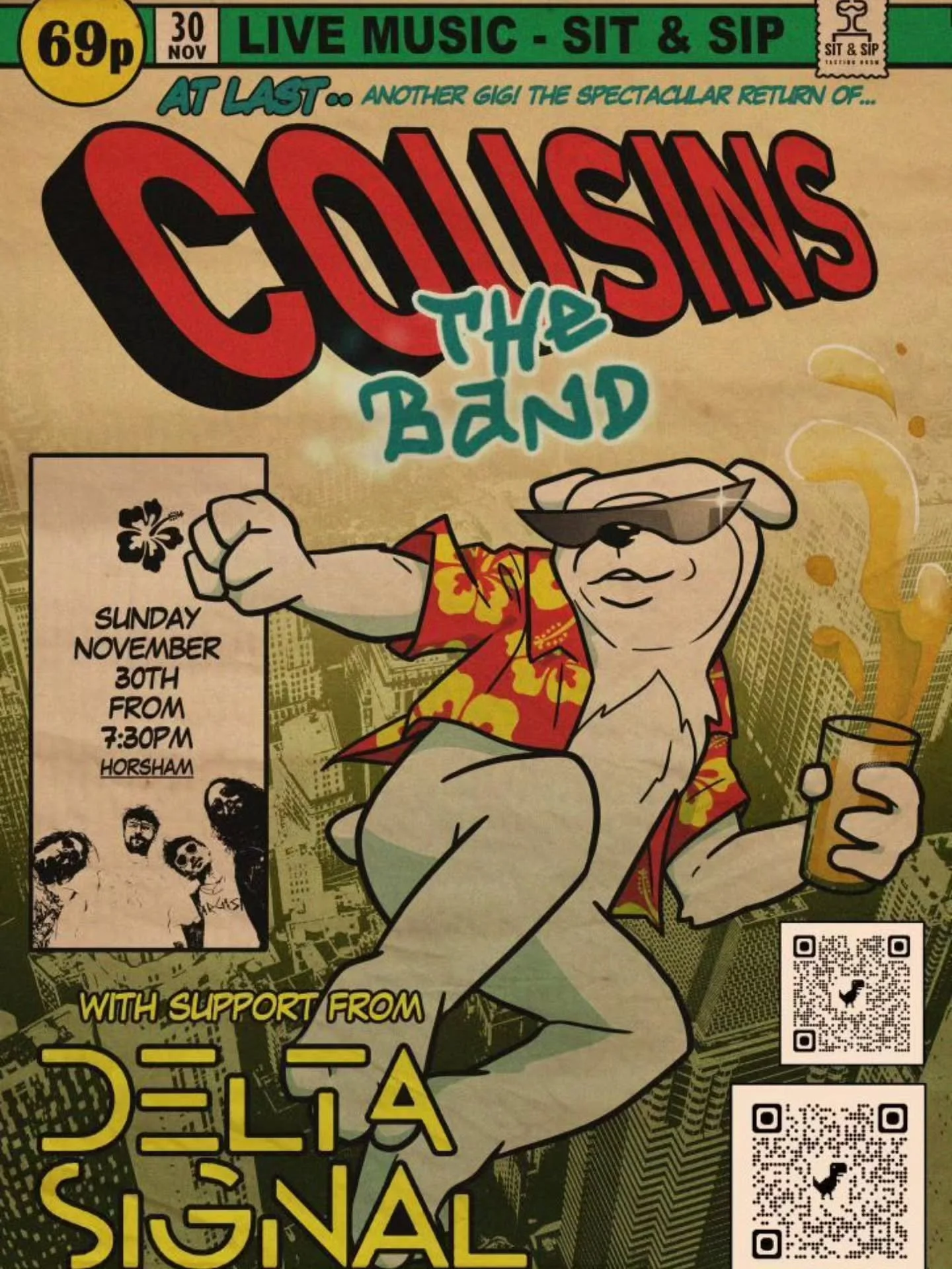 We'll be at the @sitandsiptastingroom Horsham end of the month with the scalliwags @cousinstheband.

It's free and it's gonna be non-stop bangerz!

Also, how fuckin sick is this poster!?! 😍