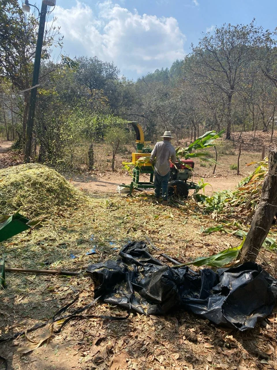 Hammer Mill to render the corn more effective for the cattle.

