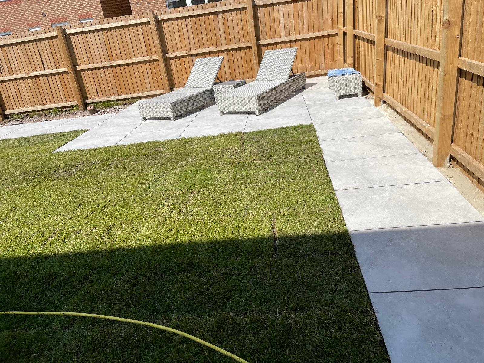 lawn and flagging work