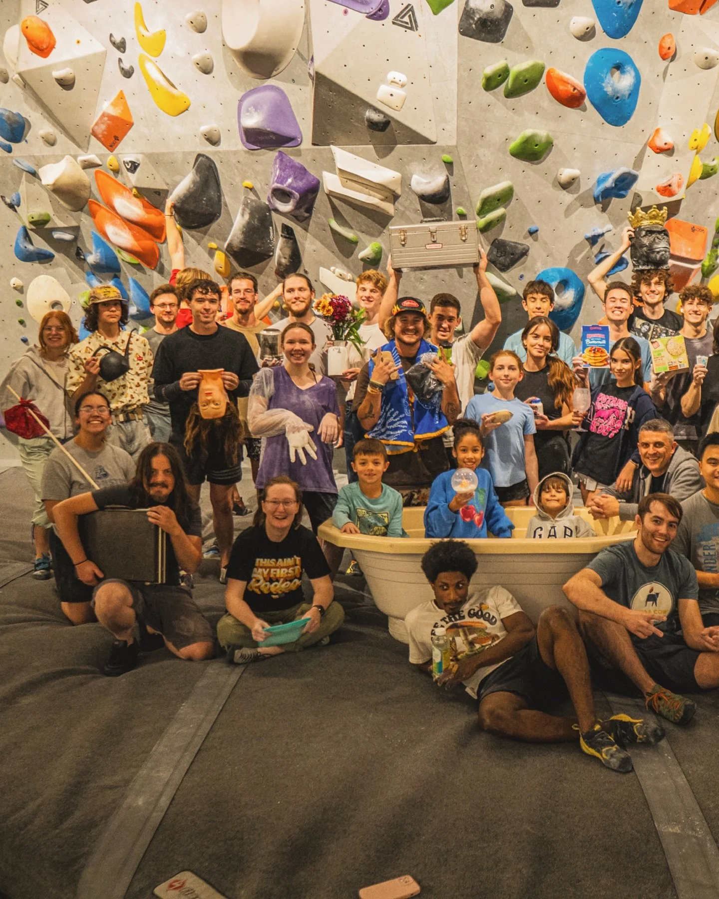 11.8.25 🛁 

M E M B E R | N I G H T

❌ Anything but a chalk bag edition.

⚡️There was a clear winner 🛁 🏆

🤜 🤛 Snacks were smashed. Boulders were crushed. Friendships were built.

💜 Honored to be on this ride with you all. Thank you thank you th