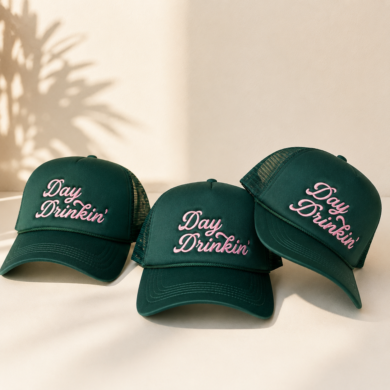 Day Drinkin’ Embroidered Trucker Hat