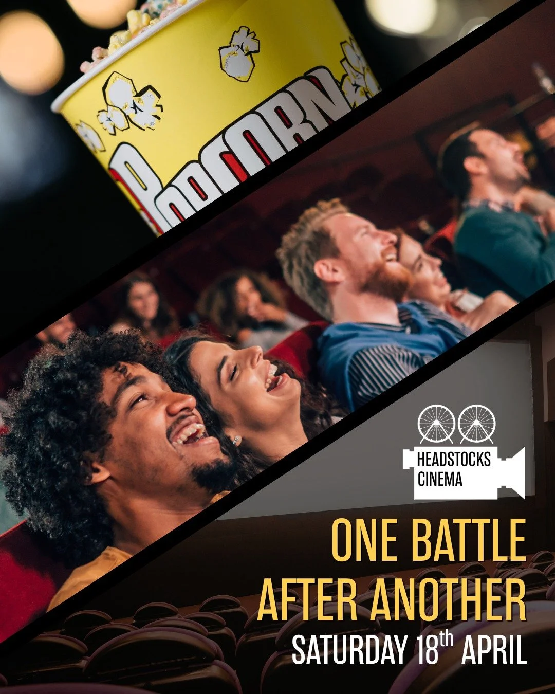 Who says you have to get in the car for a night out at the pictures? 🎬

Bolsover's got it's very own community cinema and our next screening is this Saturday 18th April! 

Join us for One Battle After Another and make a proper night of it. Why not t