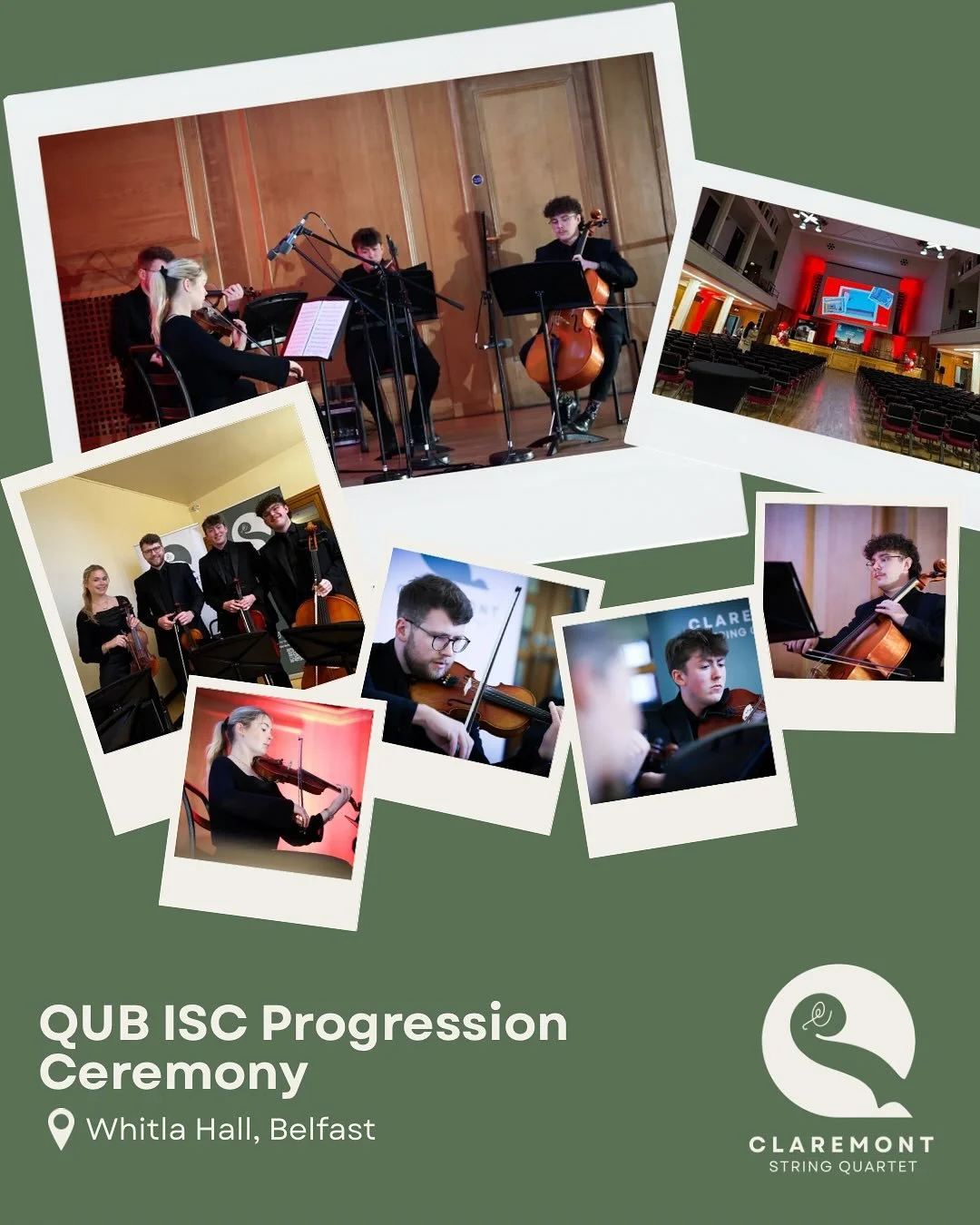 We were honoured to once again provide the music for the @qubelfast_isc Progression Ceremony!

The quartet provided background music for the drinks reception, before taking to the stage for a performance and quiz-style feature, which brought wonderfu