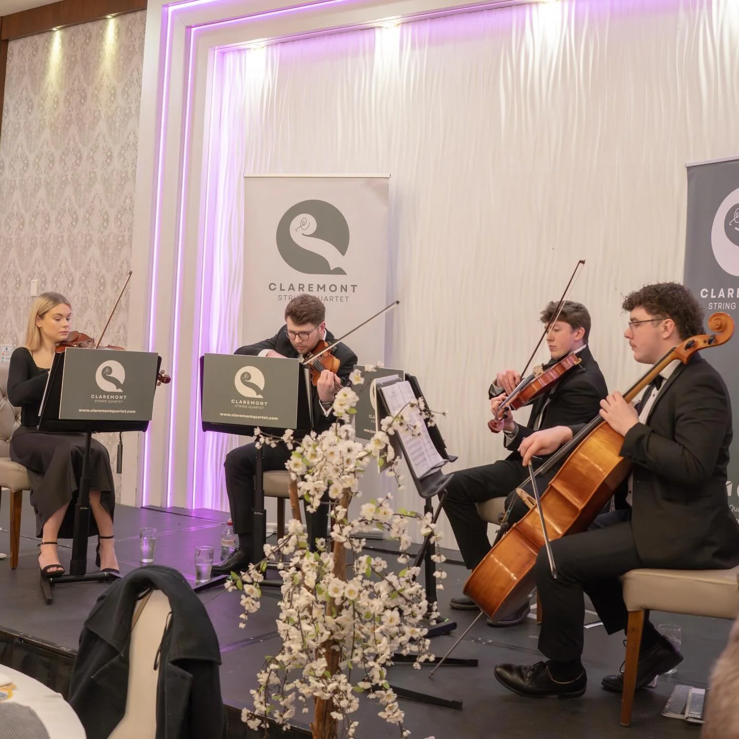Some beautiful photos from the #bridgerton themed afternoon tea in the @dunadryhotelandgardens!

Huge thanks to @definemediacompany for making us look fabulous &hearts;️

#stringquartet #music #belfast #wedding