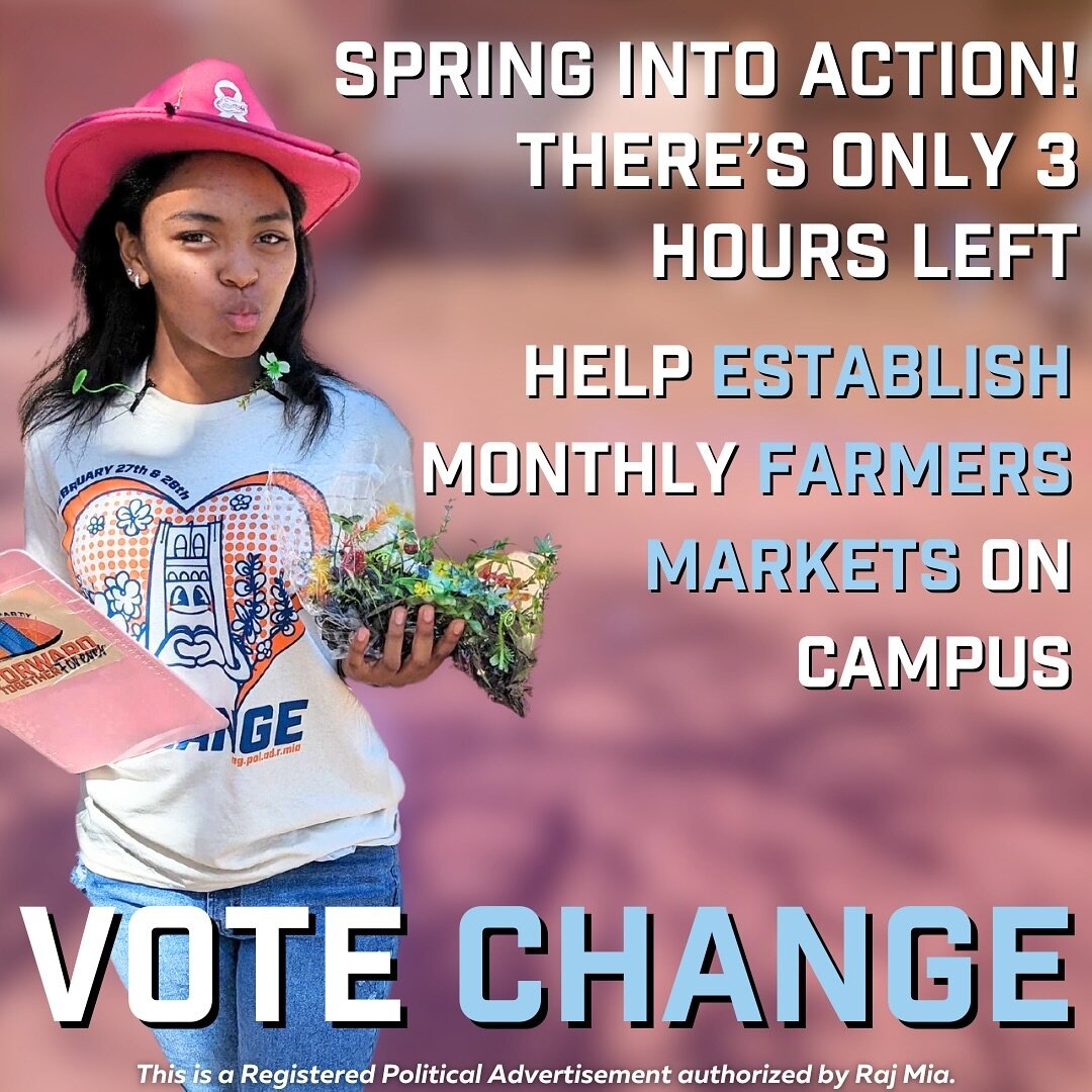 If you want to see a UF farmers market established, vote for Change in the next 3 hours! 

Broward Recreation Room

Health Science Center Library

Heavener Hall

Corry Village Commons

Norman Hall Educational Library

Reitz Union Computer Printing La