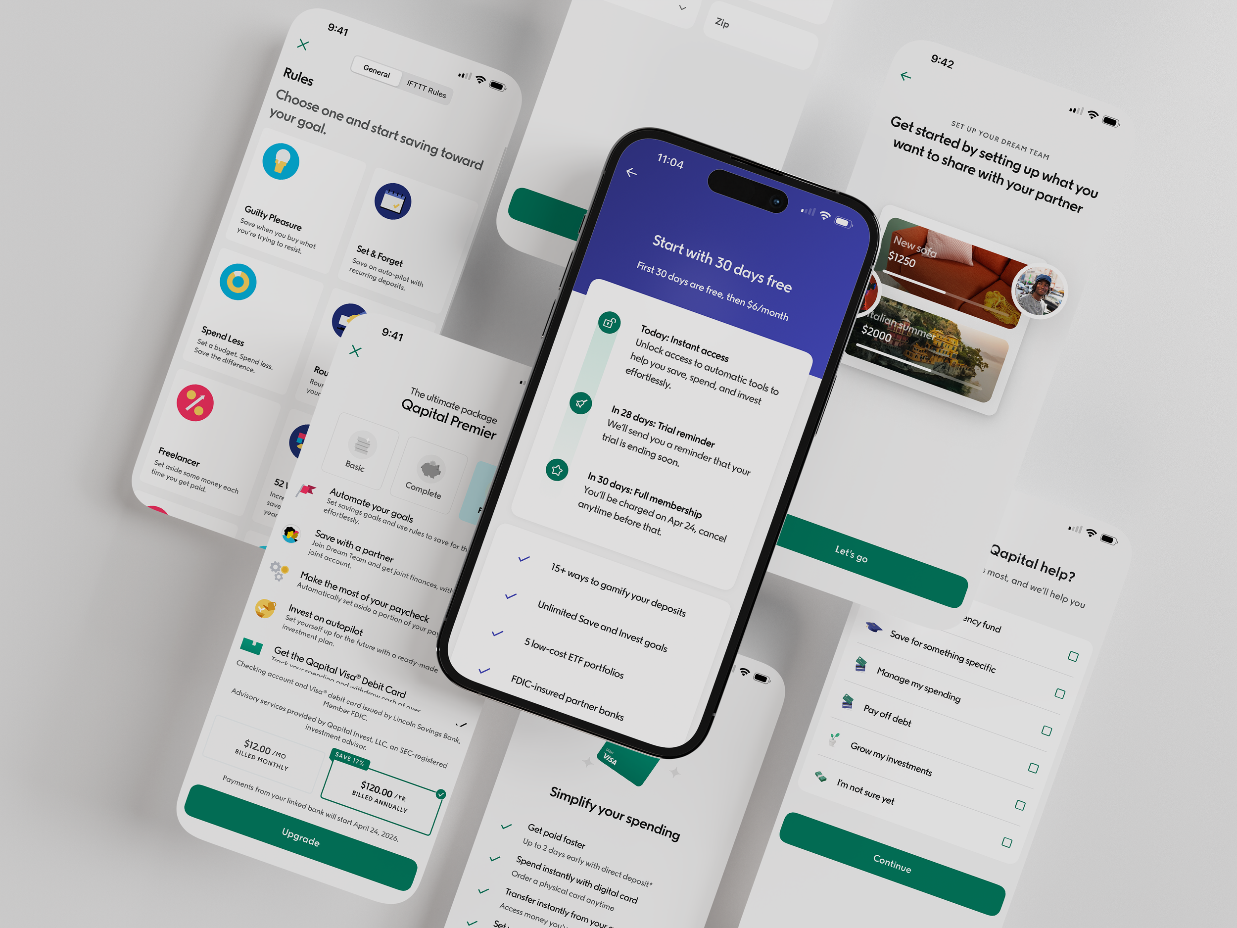 Qapital Copywriting + UX Design