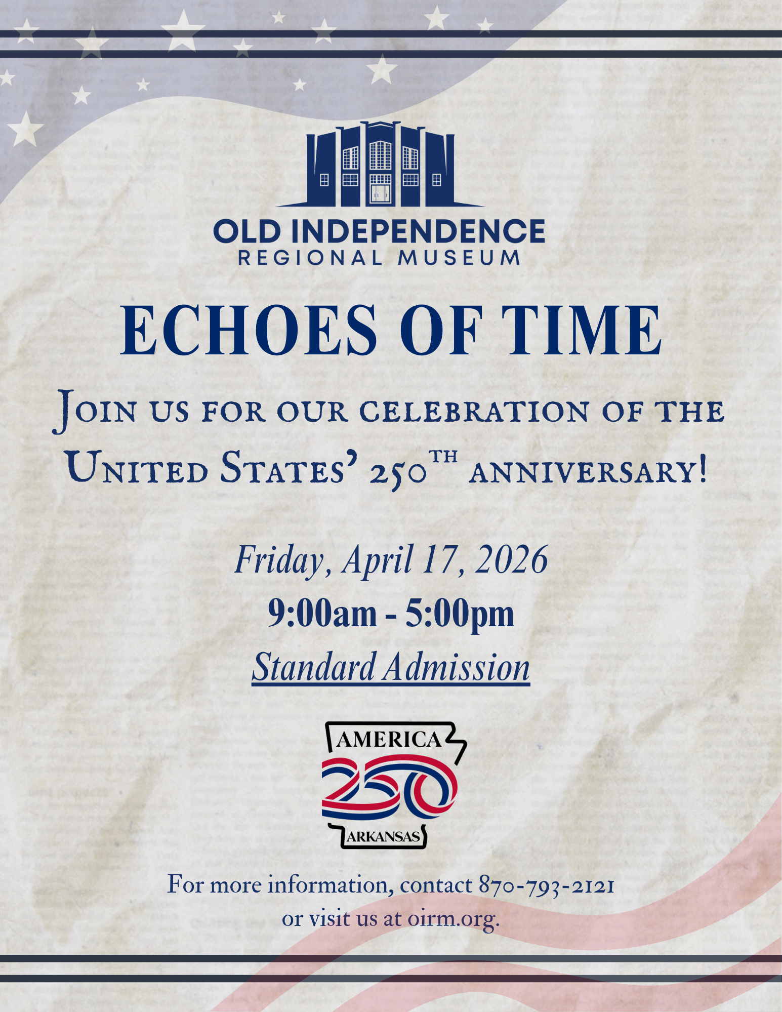 Grand Opening - "Echoes of Time," USA250