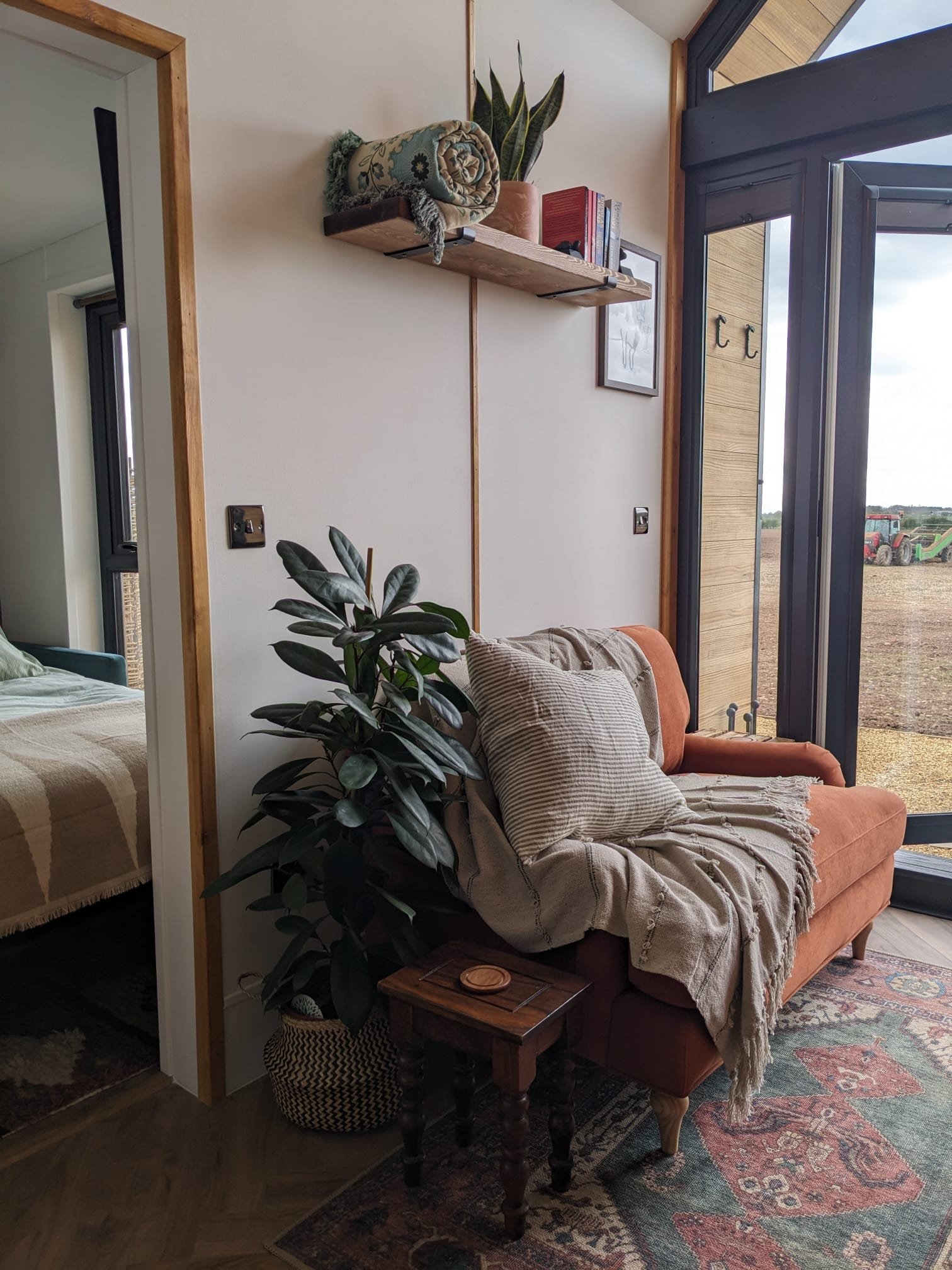 Cosy chair in front of the log burner