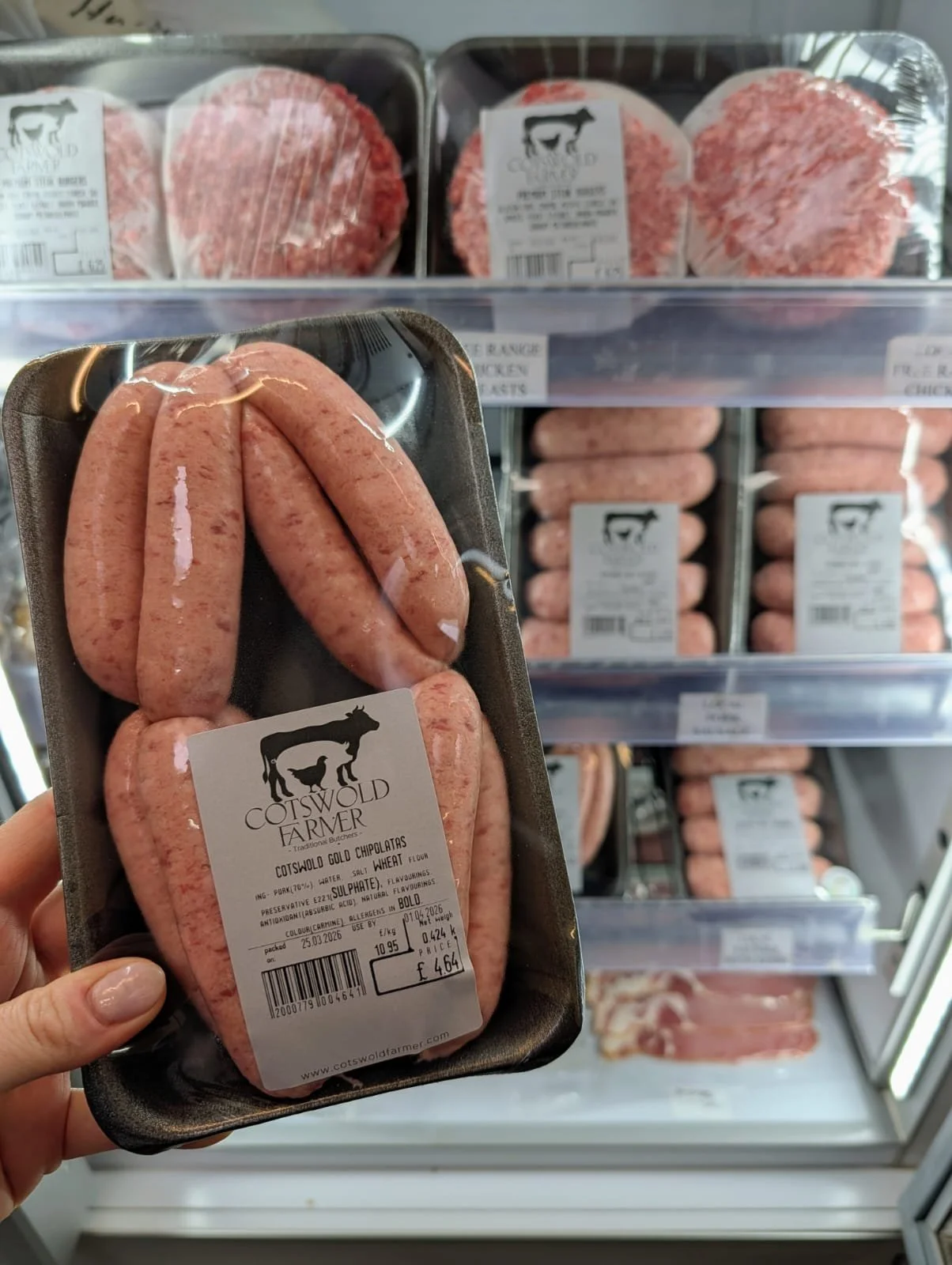 Locally sourced meat selection