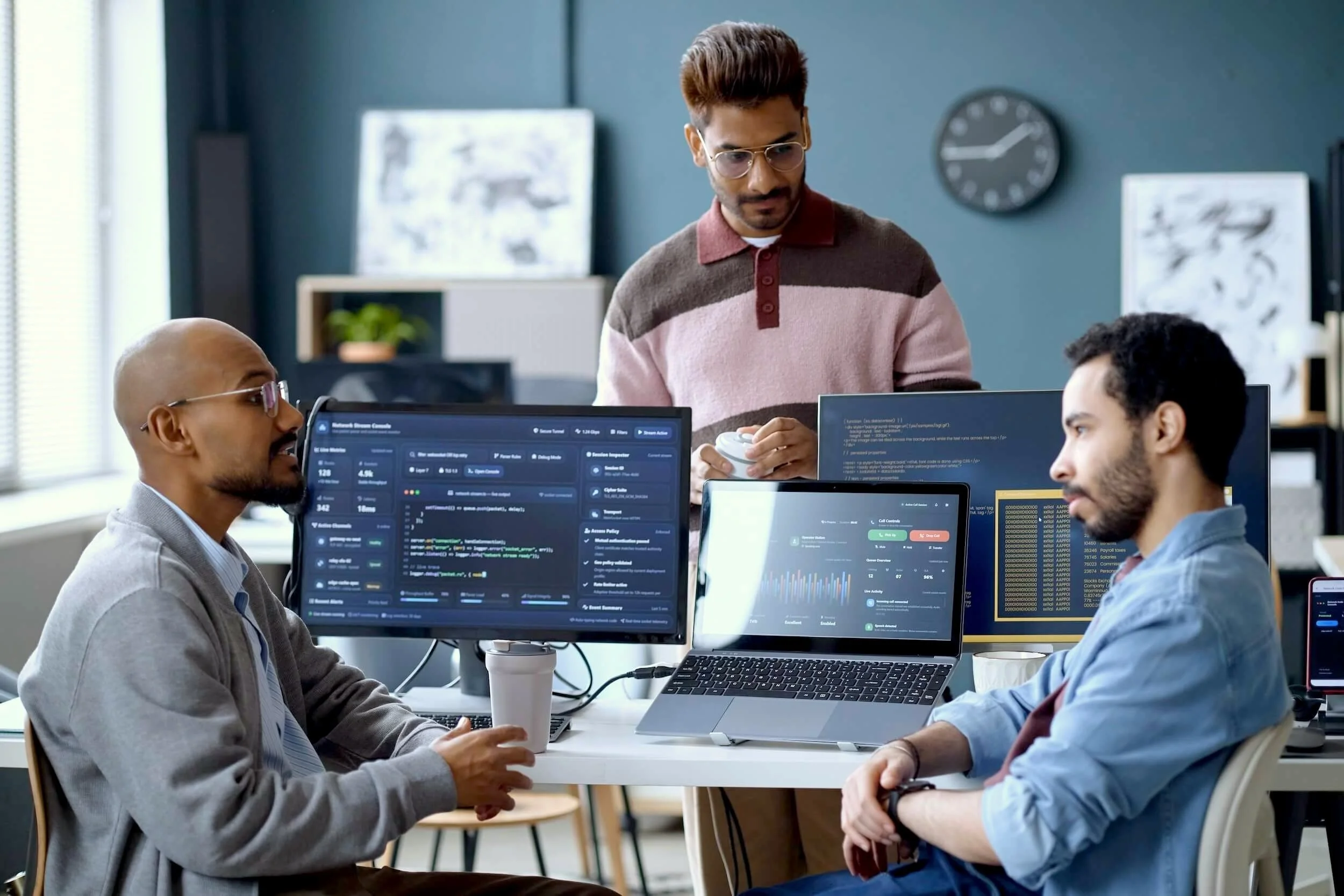 Cybersecurity Team Discussing Security Alerts