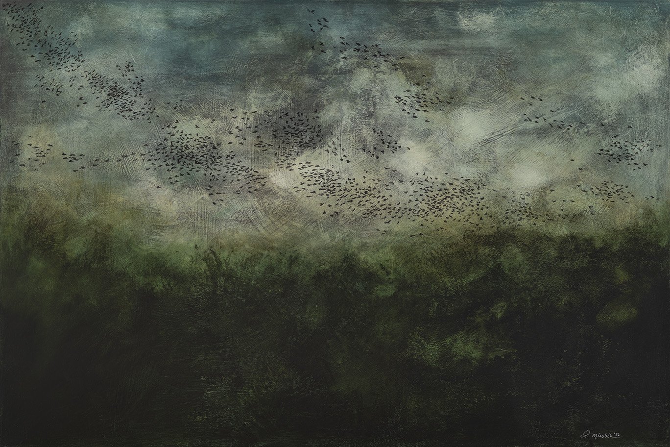 Going Home to Roost, 24 x 36, Acrylic on Wood, 2026