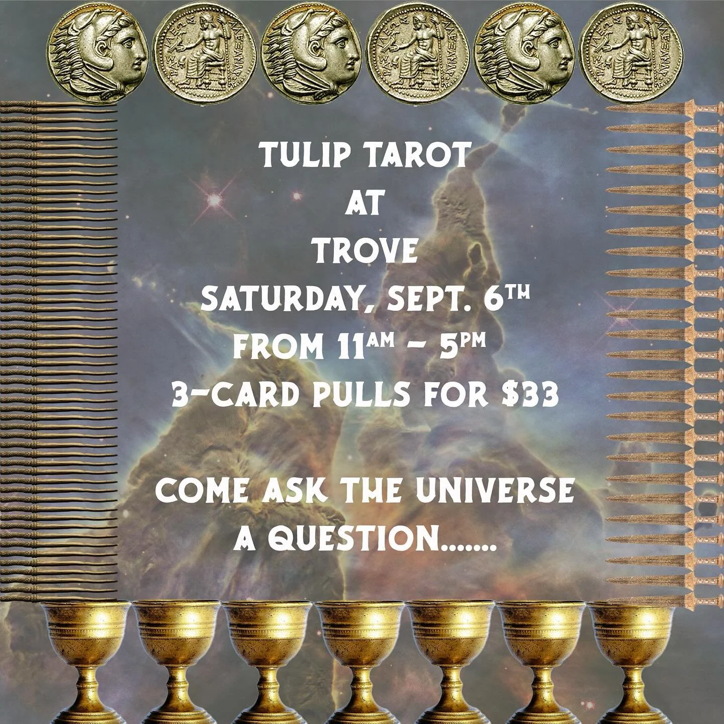 Our girl Tulip @tulip.magic will be back in the shop Saturday September 6th offering readings 🔮 DM us to reserve your time slot or readings will be received on a first come, first served basis. See you there ✨