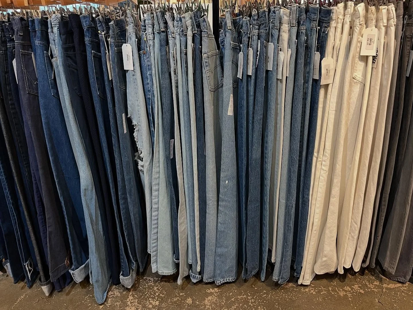 Big denim restock in the house!  Vintage Levi&rsquo;s 501s, 505s, 517s, Lee&rsquo;s and more!  Come on in and we will help you get into the perfect fit for you 💙