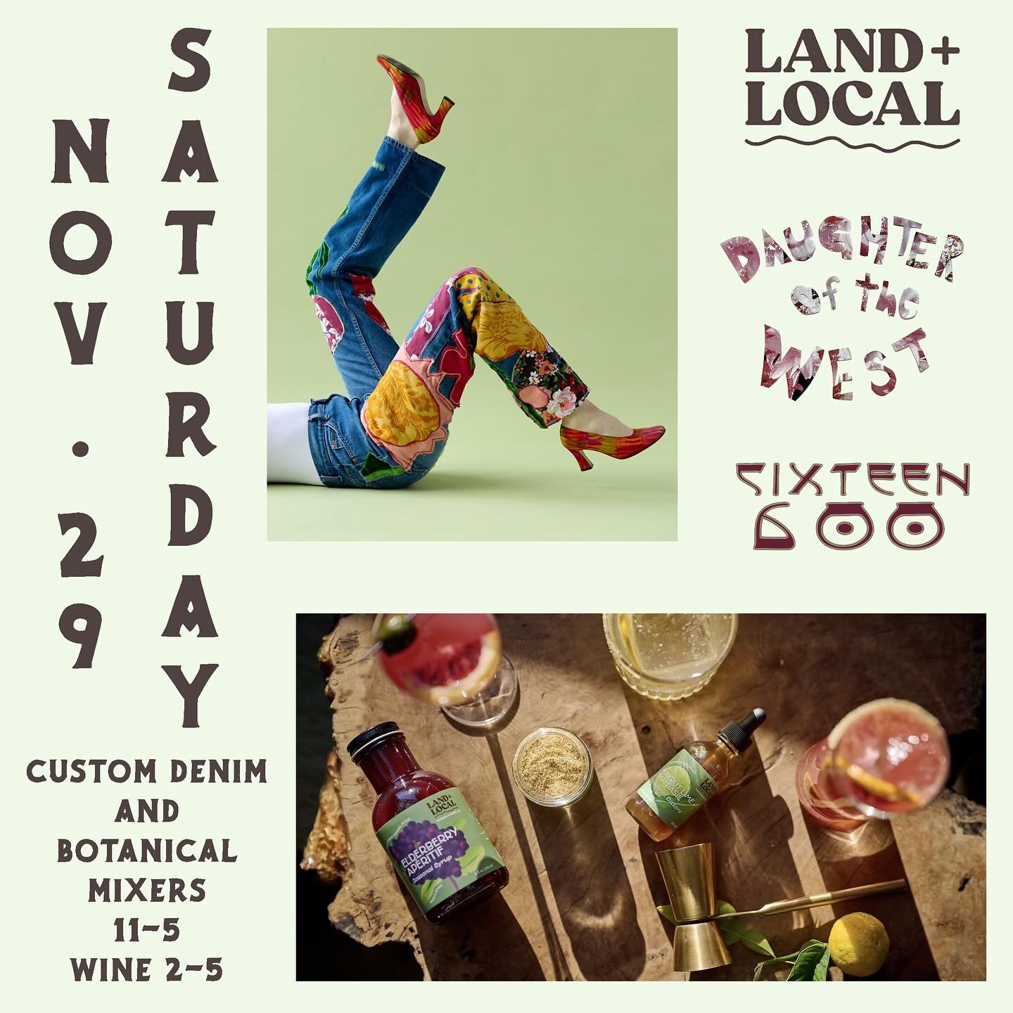 Small Business Saturday is coming up on Nov 29!  We will be hosting two incredible local female owned brands as well as participating in Sonoma&rsquo;s Sip &amp; Shop event. 

Daughter of the West, a local treasure, will be here offering custom handm