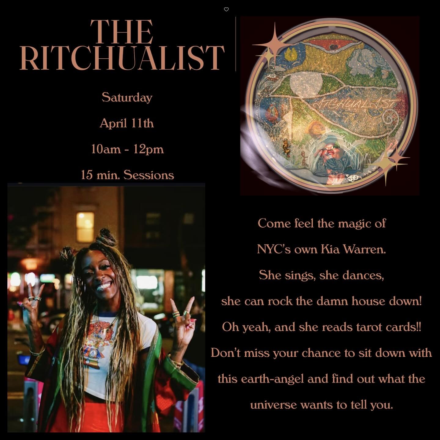 Lucky us &amp; lucky you! 

We will be hosting the stunning &amp; talented @kiaifaniwarren @kikitheritchualist of NYC&rsquo;s hottest SUSU duo of baddies in the shop this Saturday morning 10-12pm for 15 minute tarot readings.

Readings are first come