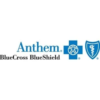 Logo of Anthem Blue Cross Blue Shield featuring the Blue Cross and Blue Shield symbols.
