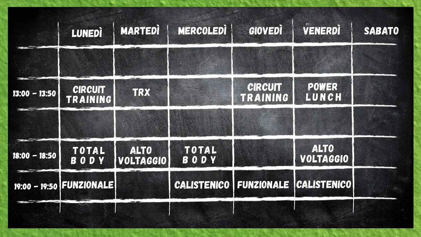 Nuovo Orario corsi🟢 

agosto 2025 

In vigore da oggi !
