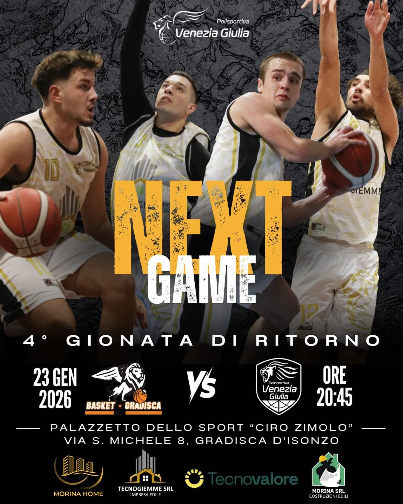 DR1: TECNOGIEMME COSTRUZIONI EDILI IN TRASFERTA A GRADISCA

Quarto turno del girone di ritorno lontano dalle mura amiche del PalAquilinia per la Tecnogiemme Costruzioni Edili che, venerd&igrave; 23 gennaio (palla a 2 fissata alle ore 20:45; Palestra 