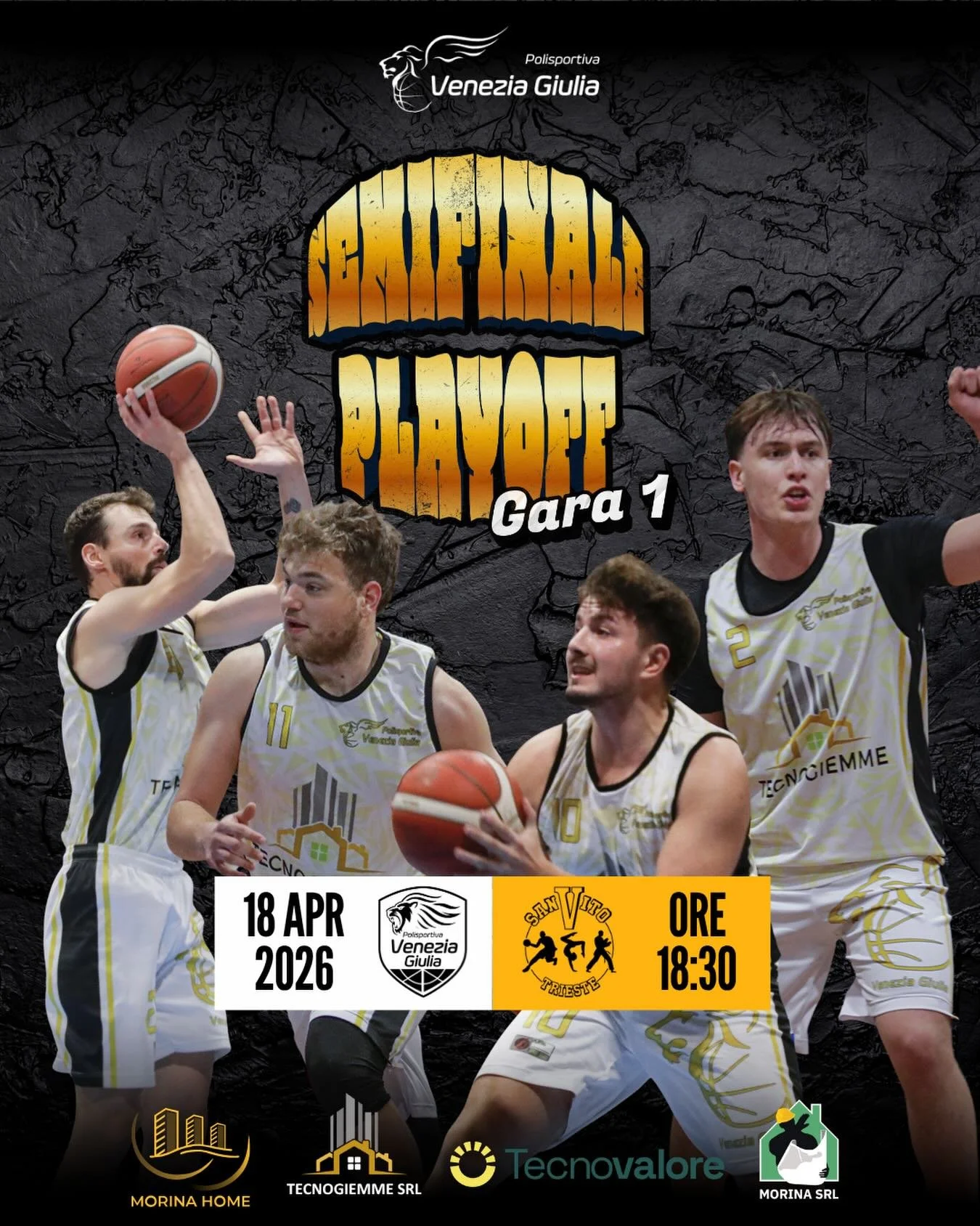 DR1: AL VIA LE SEMIFINALI PLAY OFF

Dopo avere battuto in 2 gare nei quarti di finale la Servolana ora tutti i riflettori per la Tecnogiemme Costruzioni Edili sono puntati sulla gara 1 di semifinale in programma domani pomeriggio, sabato 18 aprile, a