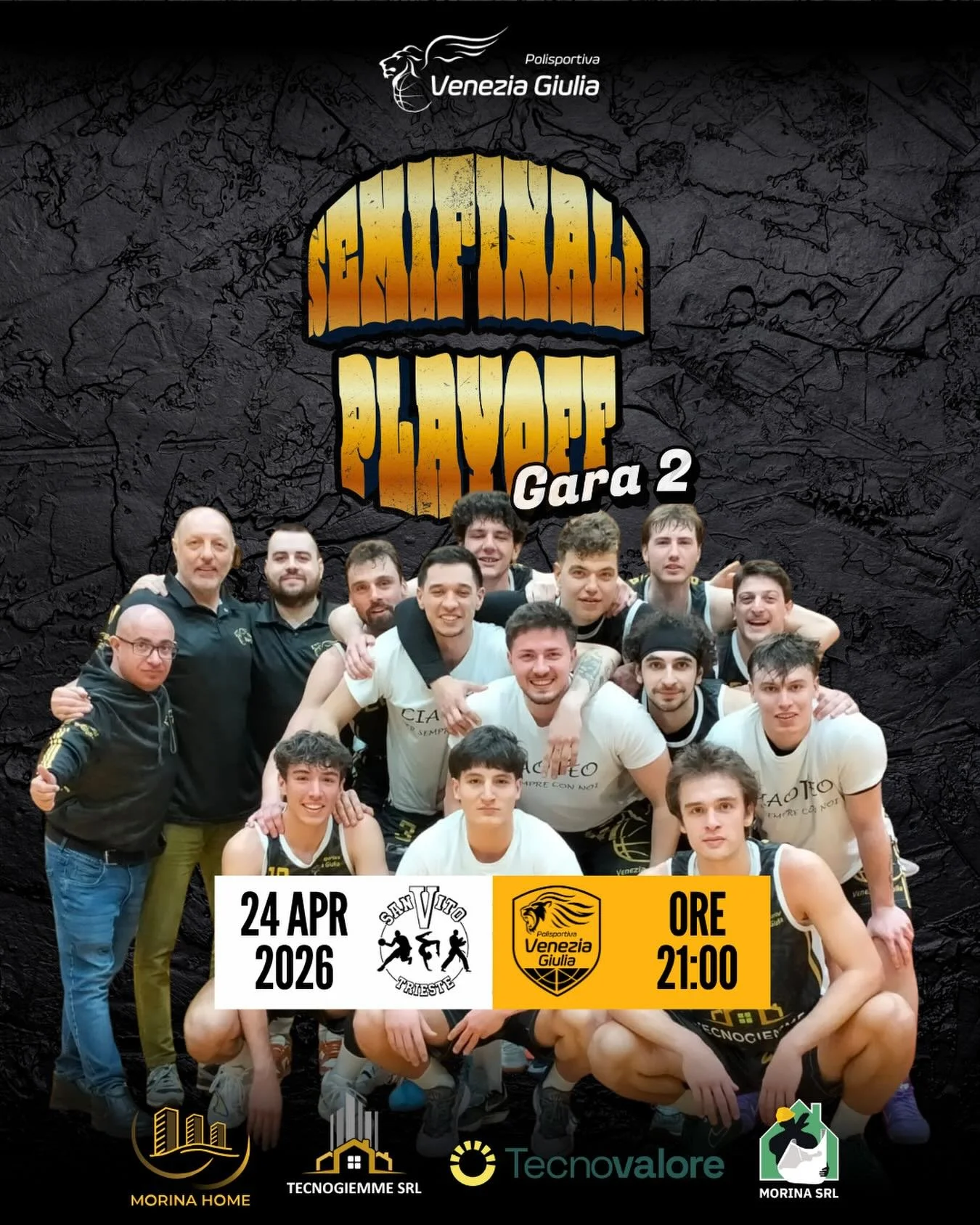 DR1: TECNOGIEMME AD UN PASSO DAL SOGNO, AL SAN VITO SERVE L&rsquo;IMPRESA

Si accendono le luci al Palazzetto &ldquo;Atleti Azzurri&rdquo; per quella che si preannuncia come la notte della verit&agrave;. Domani, venerd&igrave; 24 aprile, alle ore 21: