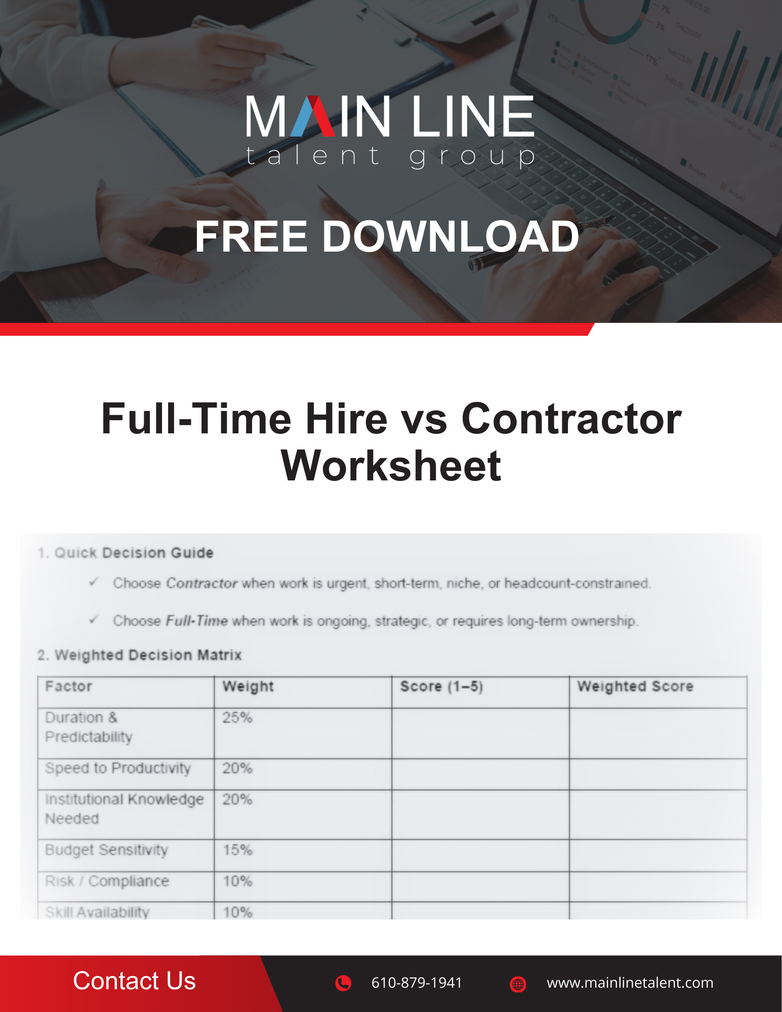 Full-Time vs Contractor Worksheet