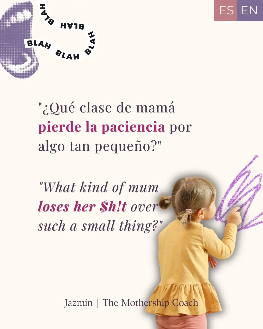 Estaba sentada en nuestro apartamento en Londres despu&eacute;s de haber perdido la paciencia...

Mi hija de 3 a&ntilde;os se negaba a salir del coche.
Yo termin&eacute; grit&aacute;ndole... La saqu&eacute; del coche mientras lloraba y la llev&eacute