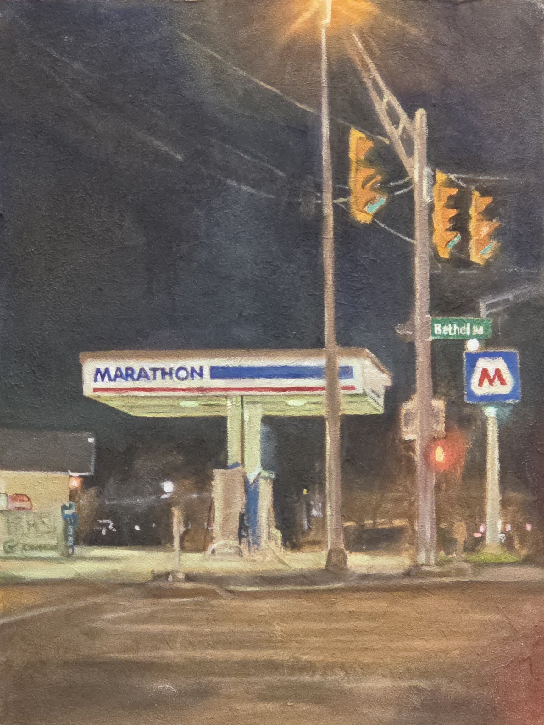 Marathon Nocturne, 2025, 18x24 oil and acrylic on canvas.jpg