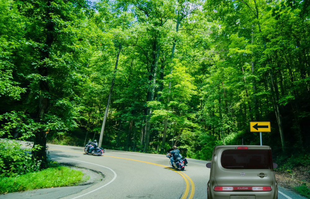 BREAKING: Harley Riders Refuse To Pull Over For Faster, More Capable Nissan Cube
