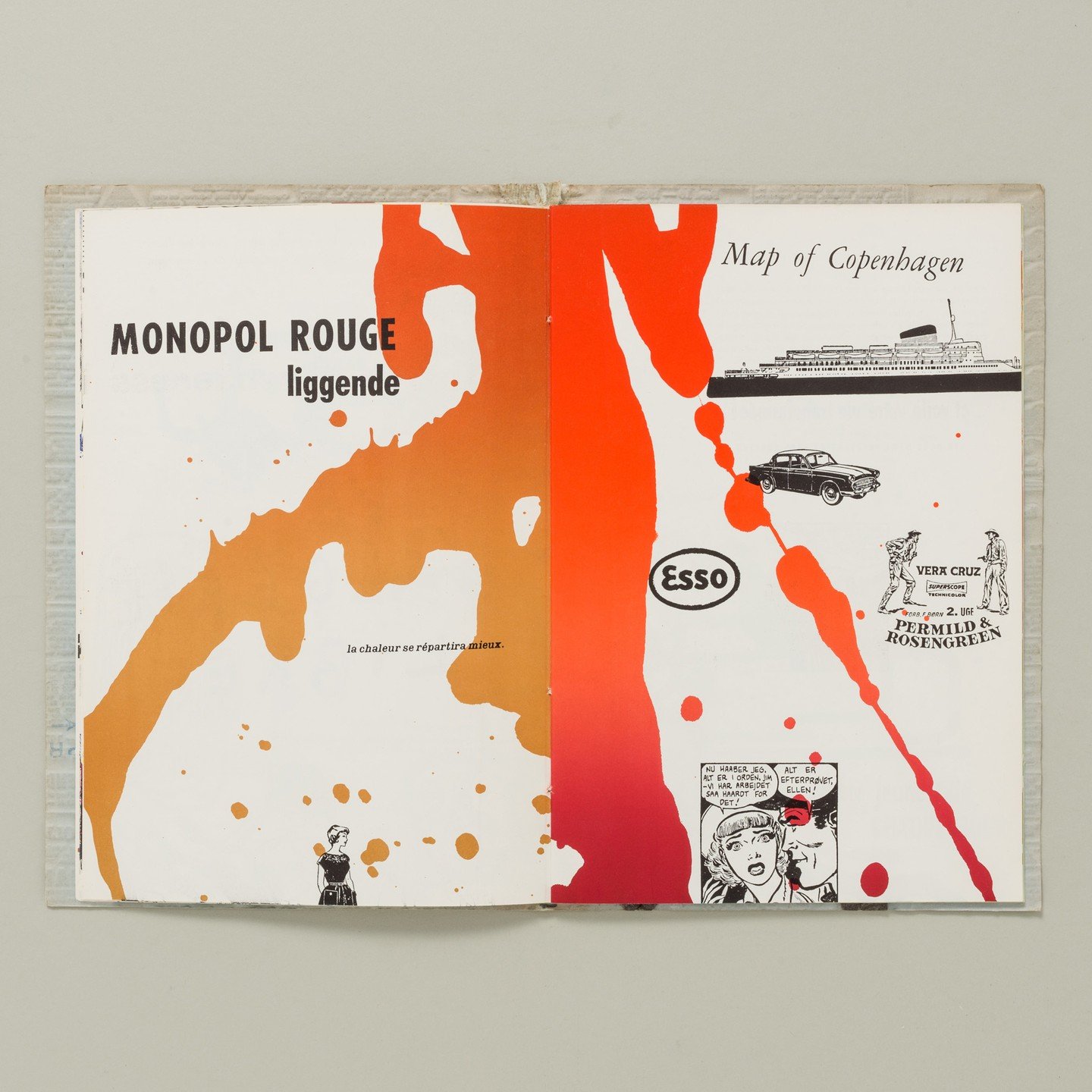 El cr&eacute;dito de Guy Debord en la portada de &quot;Fin de &quot;Fin de Copenhagen&quot; (1957), de Asger Jorn ha sido le&iacute;do como como un acto de d&eacute;tournement (literalmente &laquo;diversi&oacute;n&raquo;). En &laquo;M&eacute;todos de