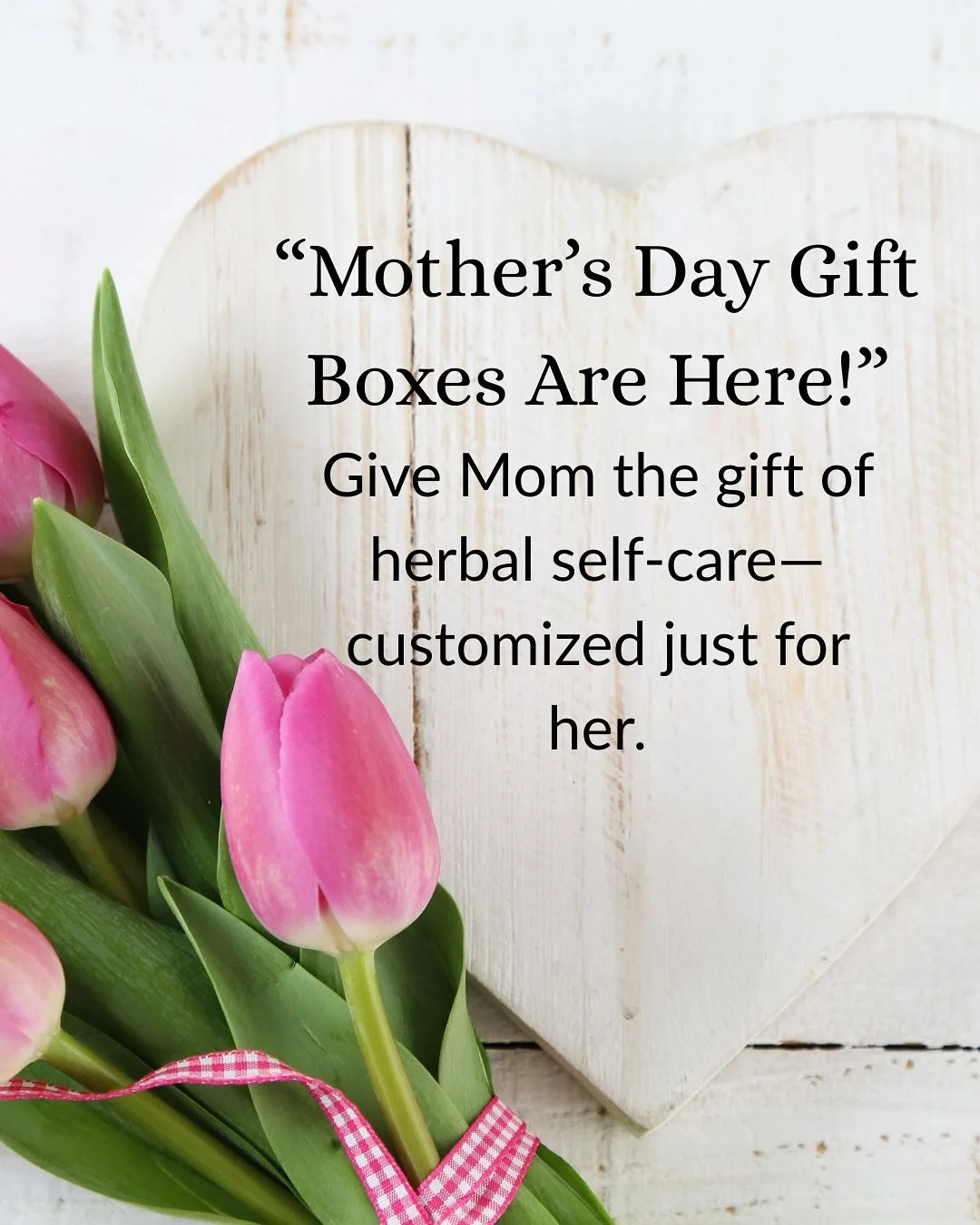 Mothers Day is quickly approaching 💕
Give her the gift of rest, radiance, and a little herbal love.

Our customizable Mother&rsquo;s Day gift boxes are filled with handcrafted love&mdash;featuring soothing bath herbs, nourishing face oil, and our si