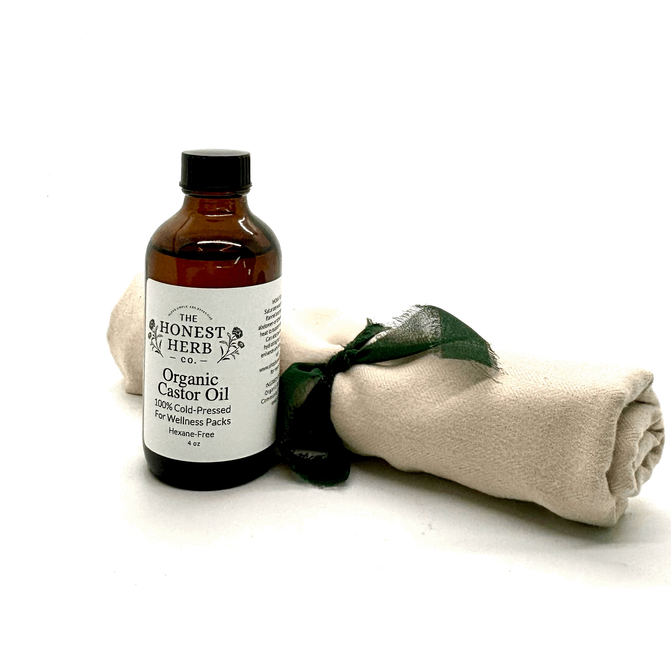 Castor Oil with Organic Cotton Pack