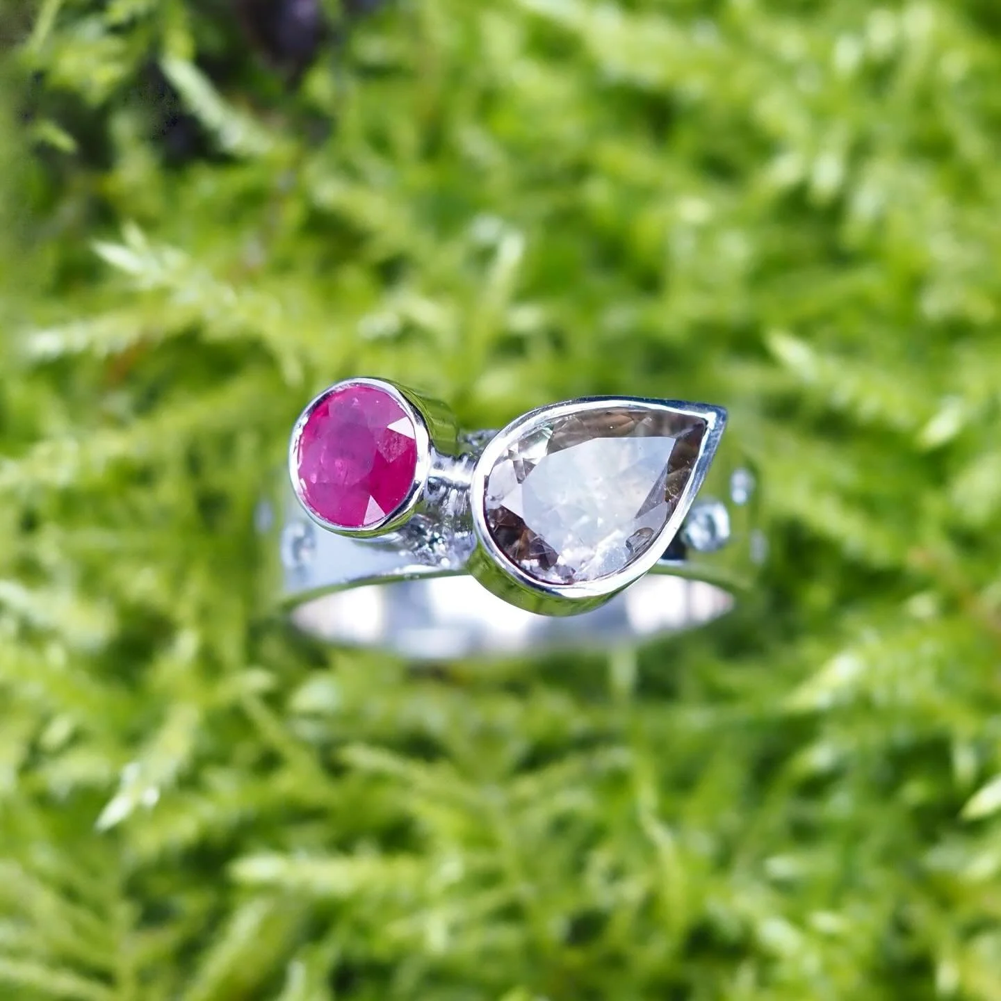 Throwing back to a simpler time when all of our photos were square. Here&rsquo;s a mossy green setting for this stunning -so reflective- ring and the last day of November. Thank you to everyone who visited us this weekend! New and old friends &mdash;