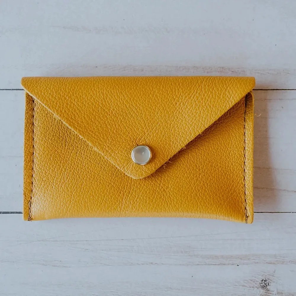 Card Case Wallet - Upcycled Leather — Fancy