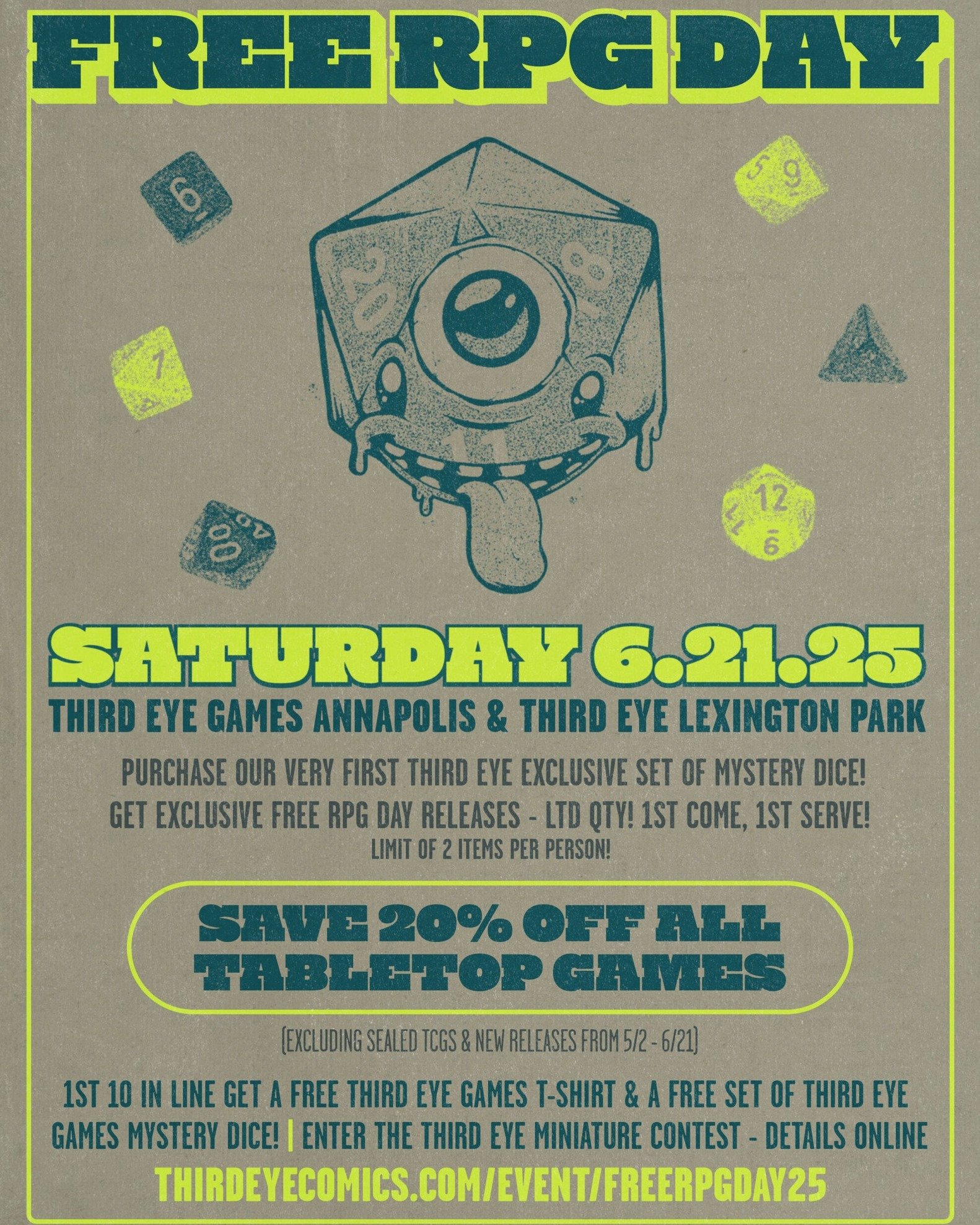 It's one of our favorite days of the year! FREE RPG DAY!!!! This Saturday, June 21st, head on down to your local game store and pick up a treasure chest (not a mimic) of free RPG titles and goodies. Plus, most local stores have bonus events, play tes