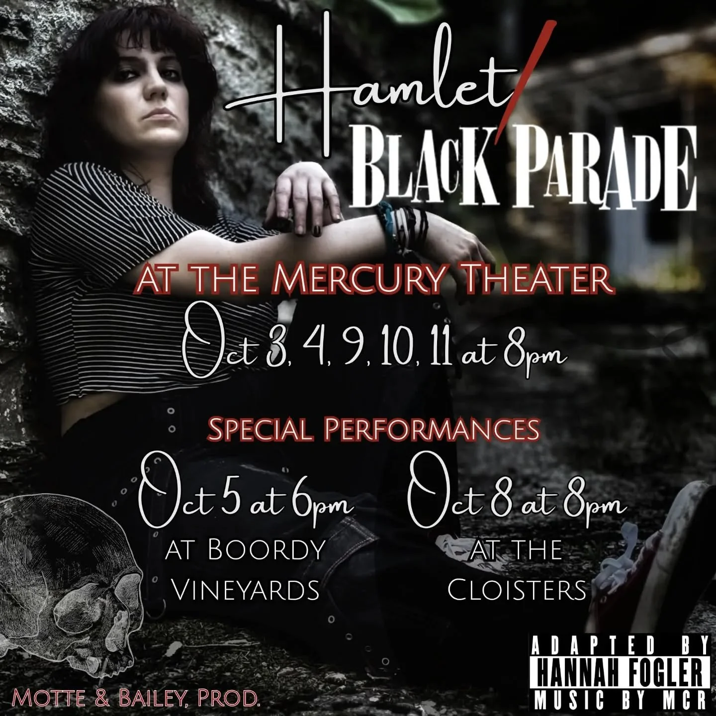 WRPG is on break until mid-October, but so many of our regulars are in this awesome production of Hamlet / Black Parade with Motte & Bailey, prod. Go check it out! If you love Shakespeare and MCR, you will lose your mind for this show! Tickets ar