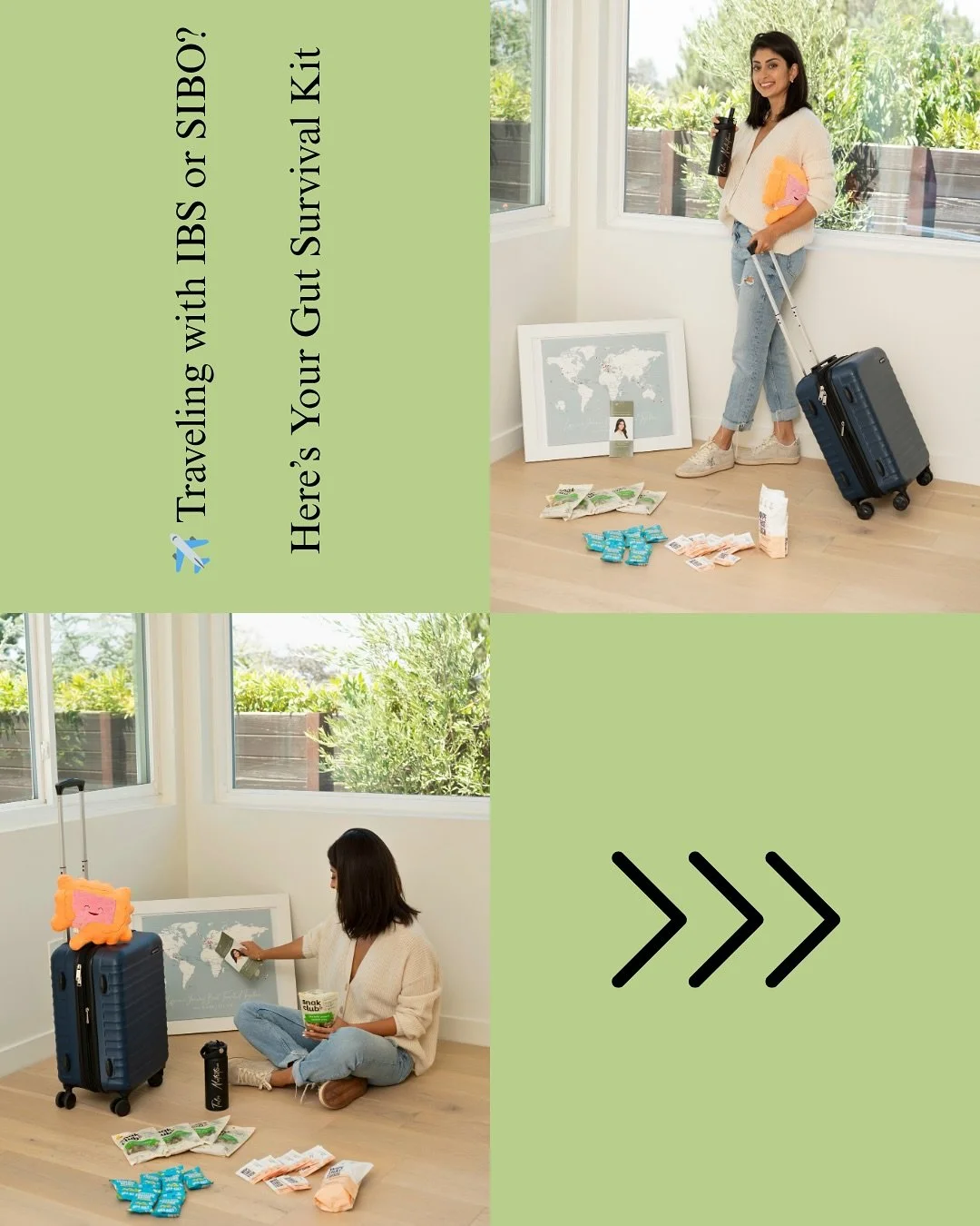 Traveling with IBS or SIBO can feel like packing your entire kitchen &mdash; but it doesn&rsquo;t have to.
Whether you&rsquo;re catching a flight home for the holidays or exploring somewhere new, a little preparation goes a long way toward keeping yo