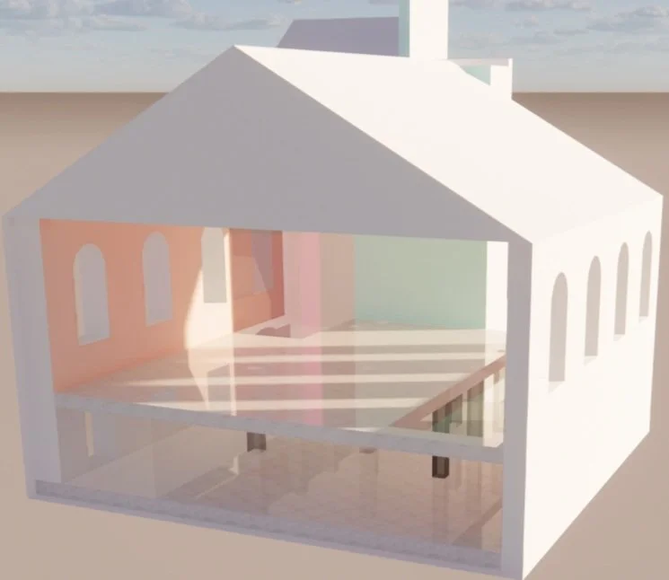 Day lighting model - Sun through existing windows