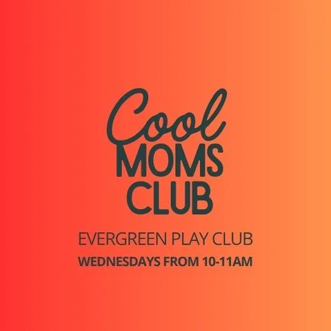 Come to our Cool Moms Club! 
&bull;
This is a group for moms to form friendships and establish community during the early stages of motherhood.
&bull;
Wednesdays from 10-11am
Admission is $5 per FAMILY
Stay and play after 11AM for $1 per person
Free 