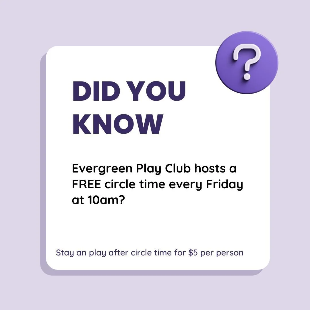 Come for songs, a story, and BUBBLES! 
&bull;
A free offering to the community. 
&bull;
Stay and play for $5 per person, a $7 value.