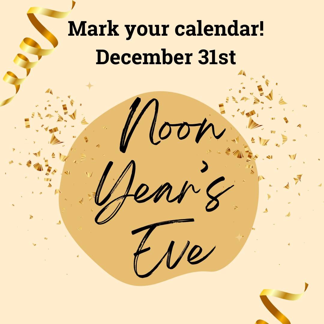 Ring in the new year with us at Evergreen Play Club! 
&bull;
Join us from 11am- 1pm. We will have a balloon drop 🎈and countdown ⏳ at noon! Enjoy a little bubbly apple juice to toast in the new year 🥂! 
&bull;
This event is free with admission. We s
