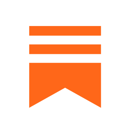 Orange Substack icon  on white background in a circular frame.