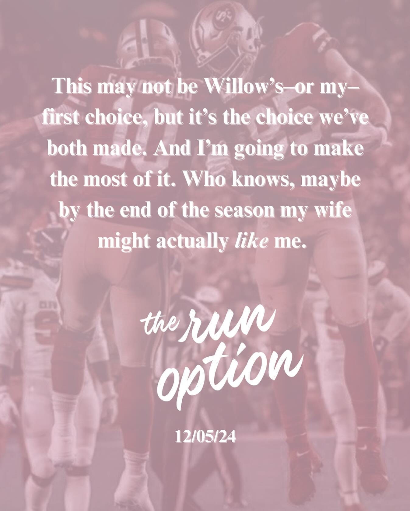 Eeeek we&rsquo;re almost to release day!! 

I loved writing this marriage of convenience. I was nervous to try out this trope but now I love it! 

Don&rsquo;t forget to preorder the ebook for a discount 🩷🏈
