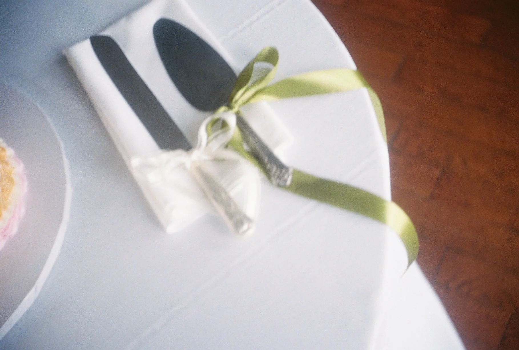 We used the cake knife from Ethan's parent's wedding and the server from my parent's wedding.