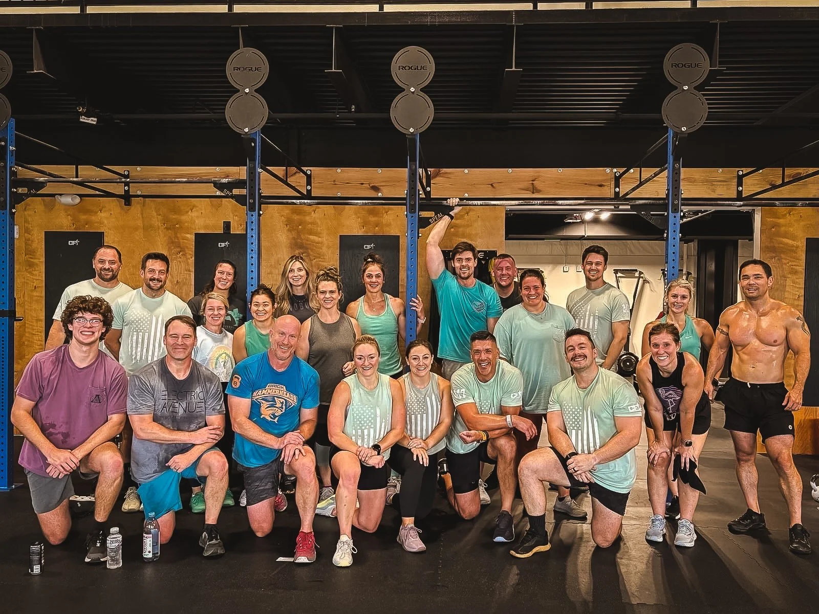 Community photo of CrossFit Trussville members inside the Trussville, AL gym showing teamwork and camaraderie