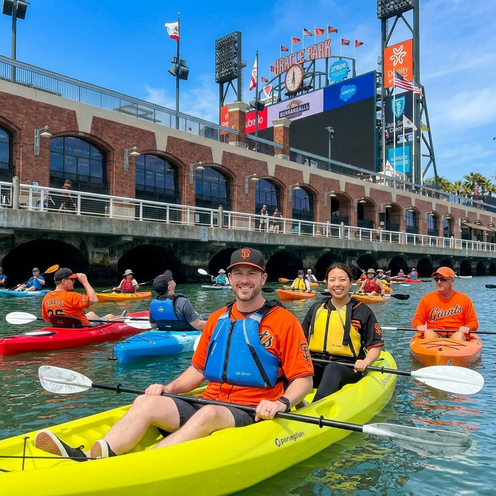 Kayaking McCovey Cove on Giants Game Day